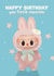 Cute Birthday Card - Little Monster - Labubu Doll created by Giddy Kipper