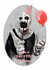 Fun Birthday Card - Horror Film - Terrifier created by Natalie Warren