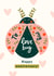 Cute Anniversary Card - Love Bug - Ladybird created by Abbie Imagine