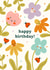 Cute Birthday Card - Smiley Flowers - Ladybirds created by Abbie Imagine