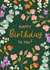 Classic Birthday Card - Dark Green Florals created by The Pattern Press