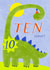 Cute Birthday Card - 10th - Dinosaur created by Juniper and Rose Studio