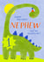 Cute Birthday Card - 1st - Awesome Nephew - Dinosaur created by Juniper and Rose Studio