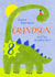 Cute Birthday Card - 8th - Awesome Grandson - Dinosaur created by Juniper and Rose Studio