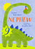 Cute Birthday Card - 9th - Awesome Nephew - Dinosaur created by Juniper and Rose Studio