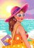 Fun Birthday Card - For Her - Summer - Beach - Sunshine created by Aniet Illustration