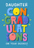 Cute Graduation Card - For Daughter - Degree created by Nicola Watson