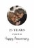 Classic Anniversary Card - 25th - You And Me created by Kalm Lettering