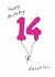 Classic 14th Birthday Card - For Daughter - Balloons created by A Ray of Sunshine Cards