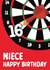 Fun 16th Birthday Card - For Niece - Dart Board created by Quinton cards