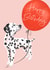 Cute Birthday Card - Dog - Dalmatian - Balloon created by Debbie Daley Illustrations