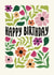 Pretty Birthday Card - Modern Florals created by Kirsty Miller