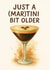 Espresso Martini Birthday Card 'Just A (Mar)tini Bit Older' created by The Orchard Embroidery Co.