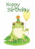 Cute Birthday Card - Hoppy Birthday - Frog created by @Cupsie's Creations