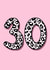 Fun 30th Birthday Card - For Her - Leopard Print created by Beth Higgins Art