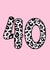 Classic Birthday Card - 40th - Leopard Print created by Beth Higgins Art
