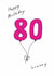 Classic 80th Birthday Card - For Granny - Balloons created by A Ray of Sunshine Cards
