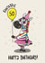 Cute Birthday Card - 50th - Party Zebra created by Ivorymint cards