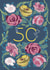 Pretty 50th Birthday/Anniversary Card - Flowers - Floral created by Holly Hudson-Smith