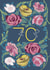 Pretty 70th Birthday/Anniversary Card - Flowers - Floral created by Holly Hudson-Smith