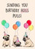 Cute Birthday Card - Birthday Pugs - Dogs created by Poppy & Mabel 