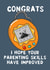 Funny New Baby Card - Tamagotchi - Parenting Skills created by Ginger Peach Design