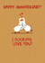 Cute Anniversary Card - Ducks - I Ducking Love You! created by Hew Ma