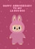 Cute Anniversary Card - Labubu - My Boo created by Pink Peach Cards