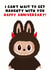 Naughty Anniversary Card - Labubu - Get Naughty created by Pink Peach Cards