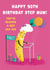 Cute 90th Birthday Card - For Step Mum - Ripe Banana created by Hannah Jayne Lewin