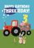 Cute Birthday Card - 3rd - Tractor created by Giddy Kipper
