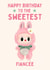Cute Birthday Card - Sweetest Fiancee - Labubu Doll created by Hello Fridays Studio