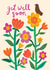 Pretty Get Well Soon Card - Flowers - Bird created by Happy Wolf