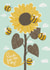 Reach for the Sky sunflower card with buzzy bees. created by Gemma Stanton Creative
