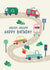 Cute Birthday Card - Vehicles - Vroom Vroom created by Kimberley Rose Studio