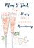 Traditional Anniversary Card - 30th - Pearl - Parents created by Katie Phythian Design