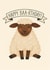 Cute Funny Sheep Birthday Card - “Happy Baa-rthday!” - For Kids or Adults created by Bloom&Flo