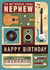Classic Birthday Card - For Nephew - Music - Cool created by Dalia Clark Design