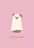 Cute Halloween Card - Dog Ghost created by Ella Goddard