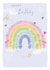 Pretty Floral Rainbow Birthday Card - Cute Bees Butterflies and Ladybird created by SABIVO Design by Sabina
