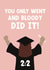 Classic Graduation Card - You Did It - 2:2 Degree Results created by Giddy Kipper