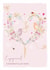 Classic Engagement Card - Cute Floral Love Heart Tree - Bees and Bird with Engagement Ring created by SABIVO Design by Sabina