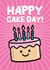 A cute smiling birthday cake card. Time to celebrate – Happy Cake Day! created by Daniel Benney