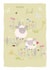 Cute Good Luck Card - Sheep with Clover Leaves - Flowers Bees and Butterflies created by SABIVO Design by Sabina