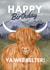 Cute Birthday Card - Highland Cow - Wee Belter created by Hello Fridays Studio