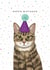 Cute Birthday Card - Tabby Cat created by badgerbee design