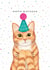 Cute Birthday Card - Ginger Cat created by badgerbee design
