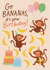 Cute Birthday Card - Go Bananas - Cheeky Monkeys created by Sydney Jo Designs