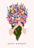 Pretty Birthday Card - For Her - Bouquet Of Flowers - Colourful created by Sad Girl Illustration