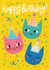 Cute Birthday Card - Party Cats created by Happy Wolf